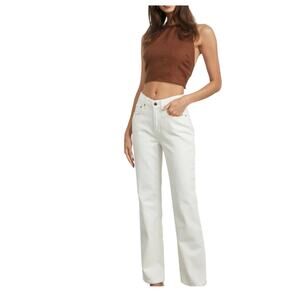 Rails Topanga High Rise Straight Jeans White Size 25